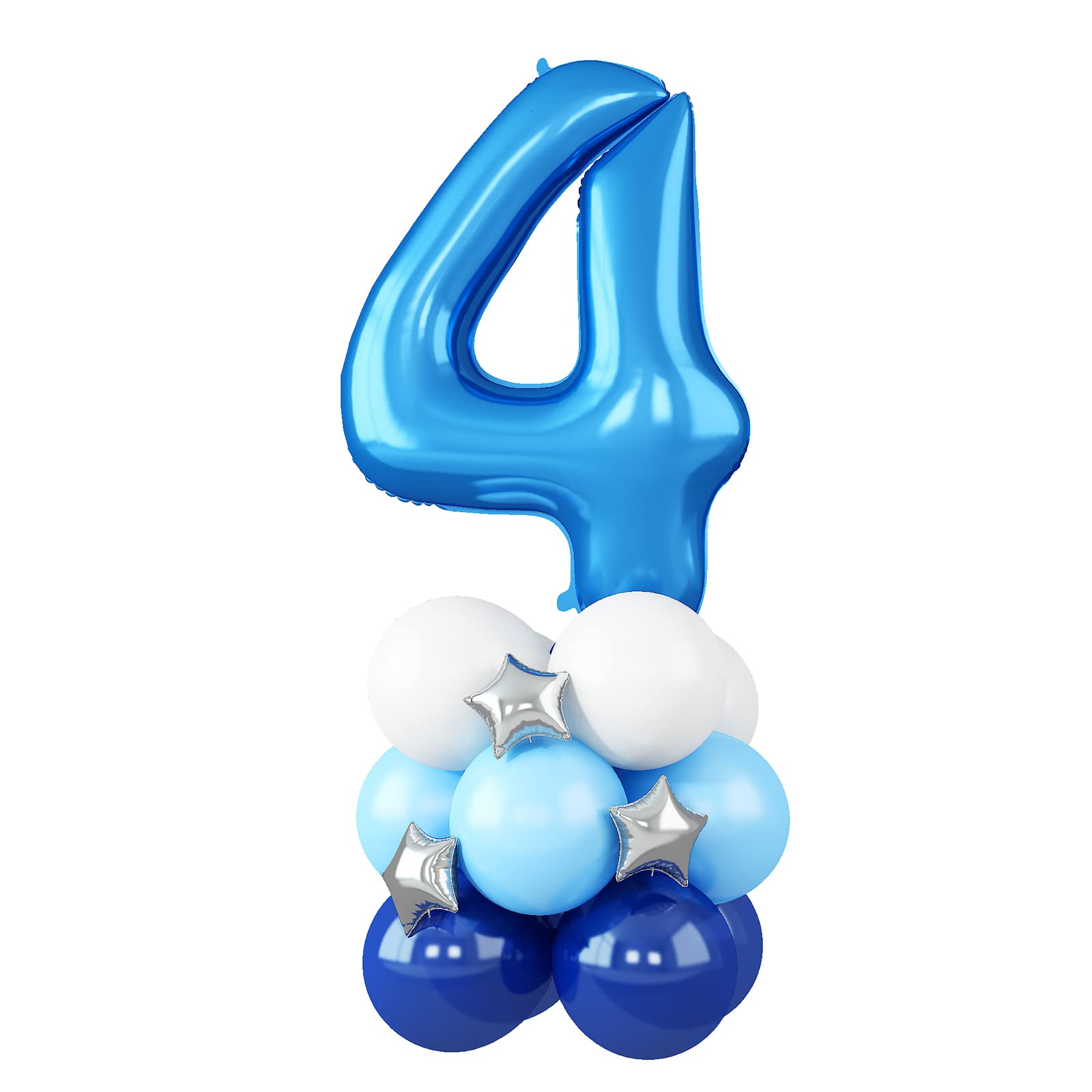 ☆動物風船 40インチ 誕生日 バルーン　「４」 Amazon | 40インチ 数字バルーン シルバー 誕生日風船 数字4アルミ風船